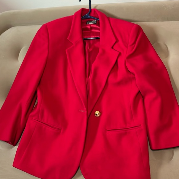 Deep Red Blazer. Size 12. Petite. - Picture 1 of 2